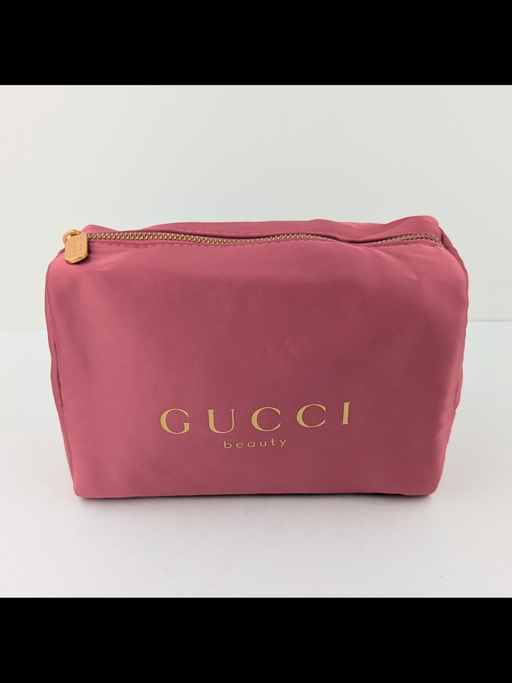Gucci Beauty Pink Satin Cosmetic Pouch